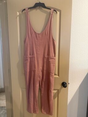 Wish List Mauve Jumpsuit Wide Strap Casual Romper Small